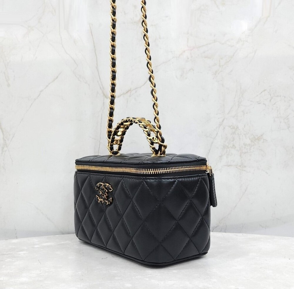 [럭스유] 샤넬 24C 탑핸들 베니티 체인 토트 숄더백 AP3663