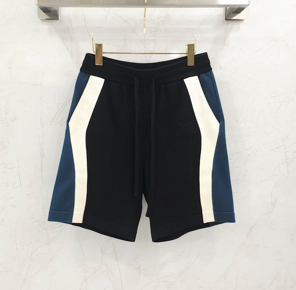 [럭스유] S / 루이비통 LV 로고 레더 니트 쇼츠