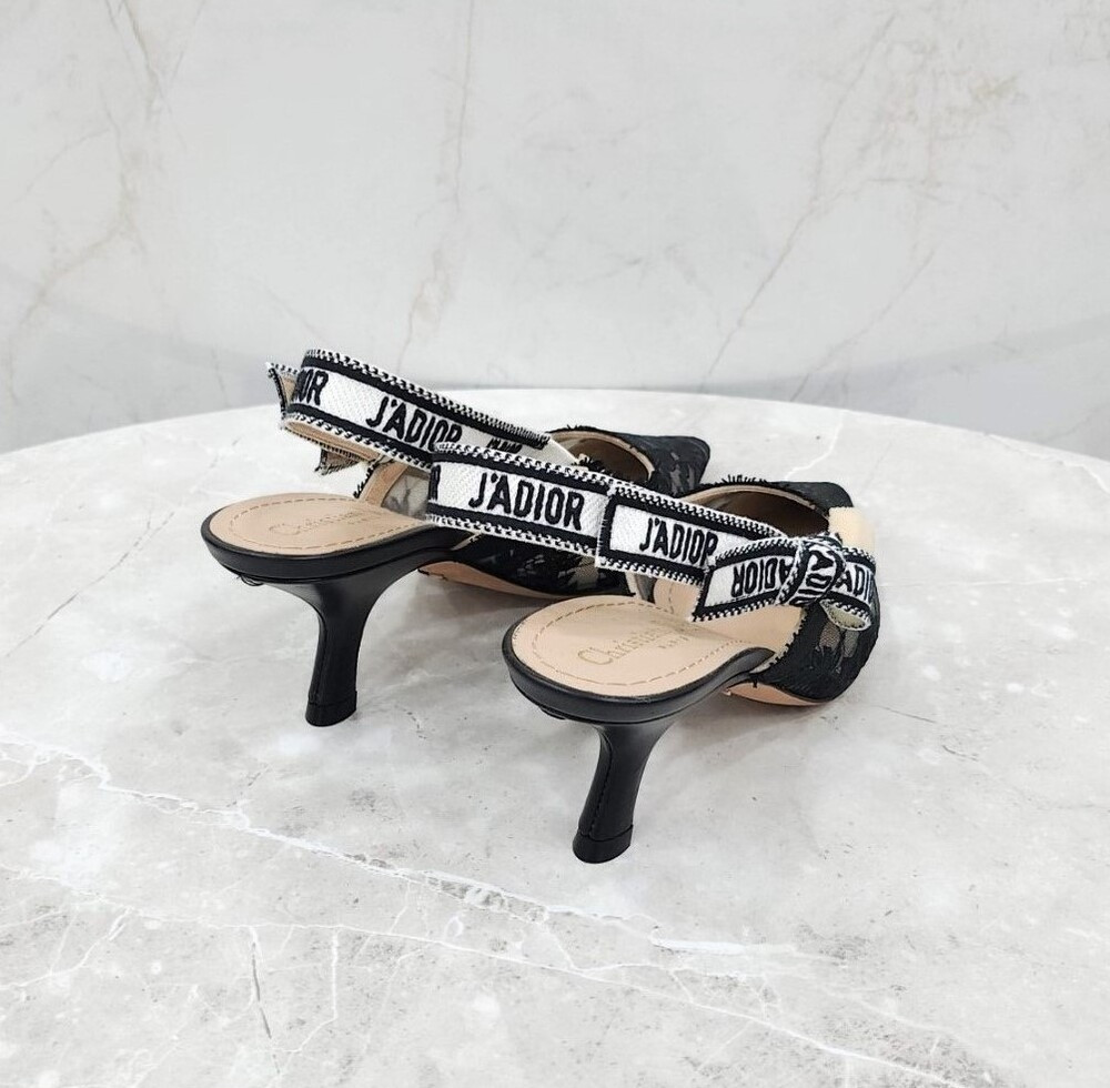 [럭스유] (새상품) 36 / 디올 자디올 슬링백 펌프스 블랙