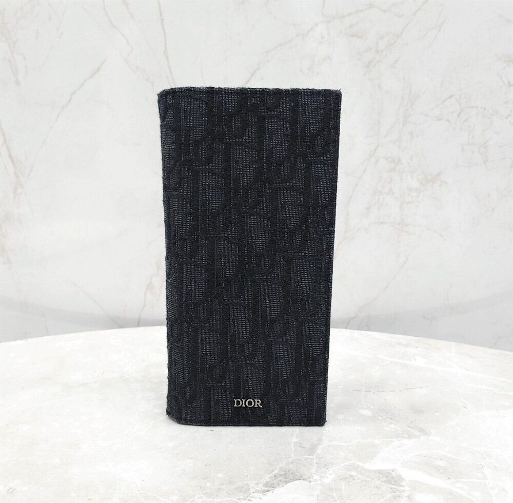 [럭스유] 디올 오블리크 버티컬 자카드 장지갑 2OBBC002YSE