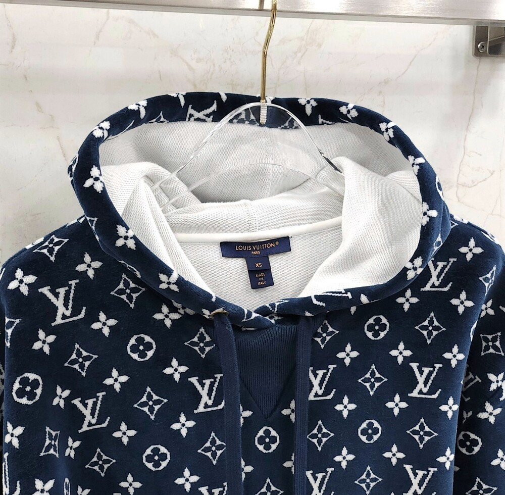 [럭스유] (새상품) XS / 루이비통 모노그램 코튼 타월링 후드티 1AC2I5