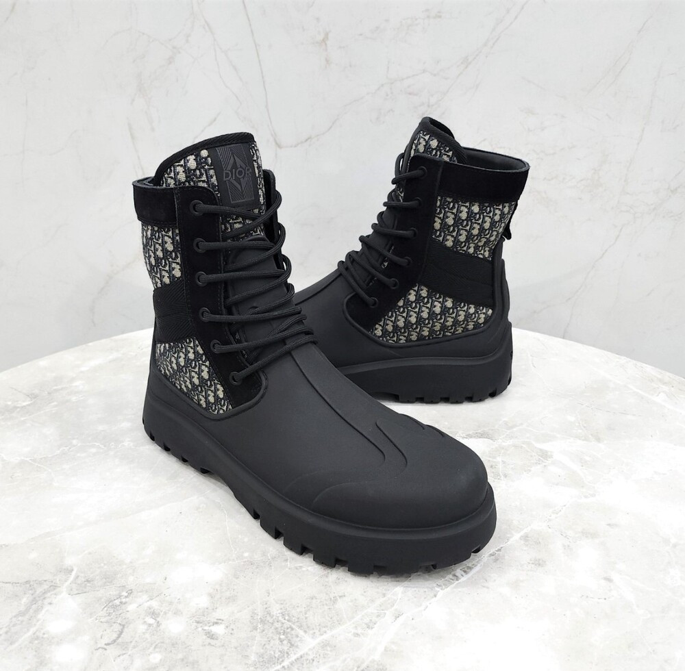 [럭스유] (새상품) 42 / 디올 오블리크 레더 부츠