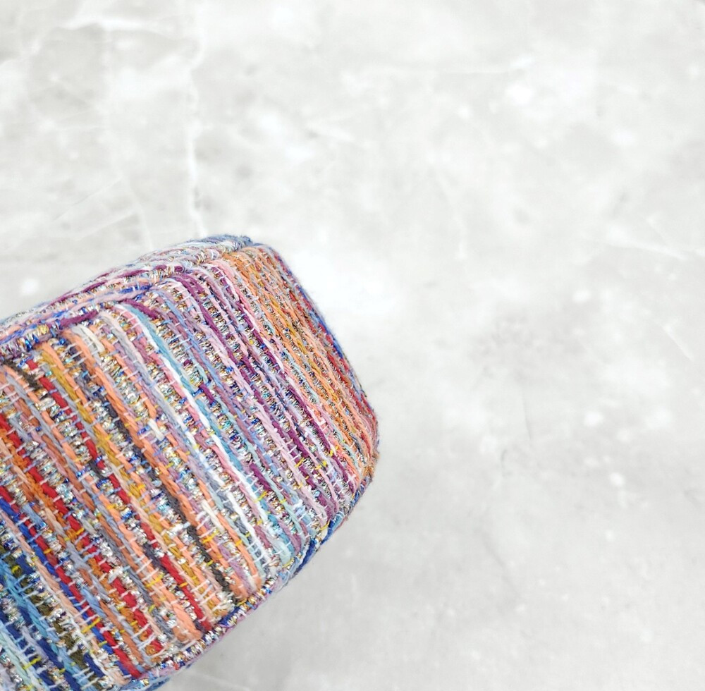 [럭스유] 샤넬 CC 로고 트위드 멀티컬러 라운드 동그리 체인백