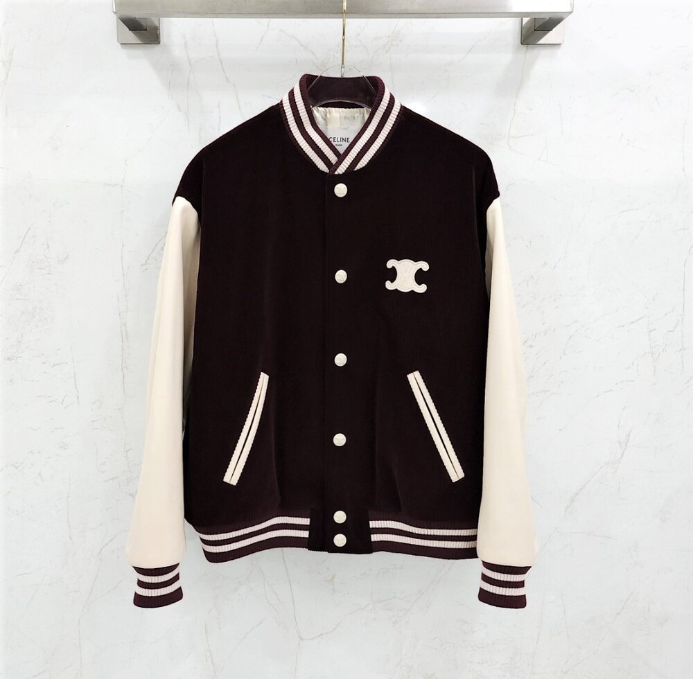 [럭스유] (새상품) 38 / 셀린느 로고 코듀로이 테디 자켓 RV05I032D