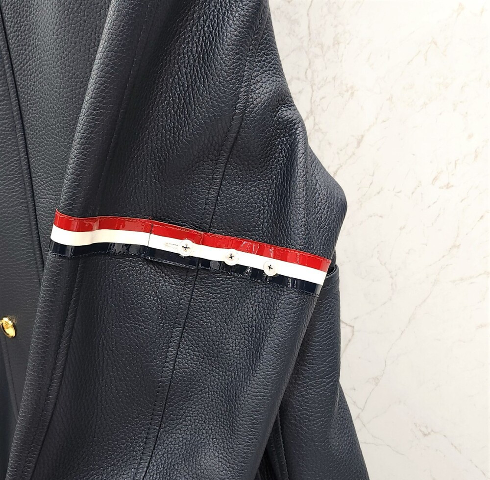 [럭스유] 0 / 톰브라운 레더 암밴드 후드 자켓