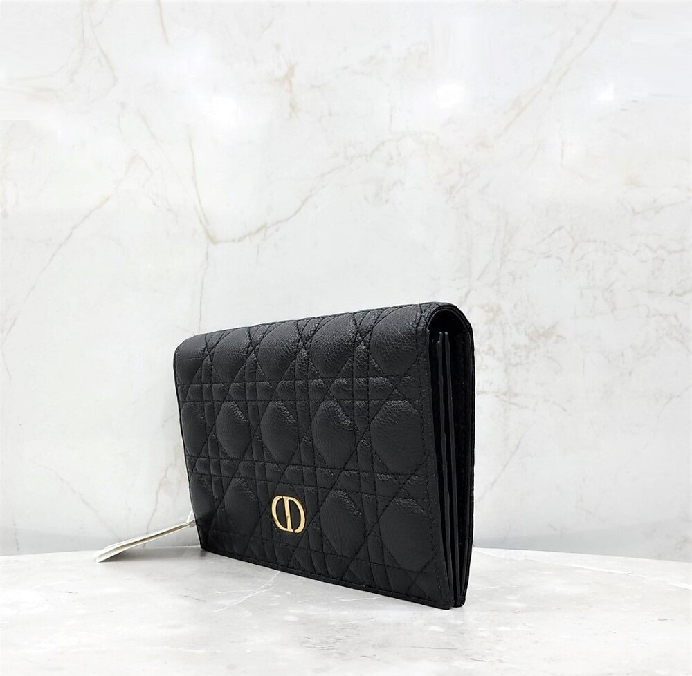 [럭스유] (새상품) 디올 블랙 카로 XL 슬림 월렛 장지갑 블랙 까나쥬 S5104UWHC