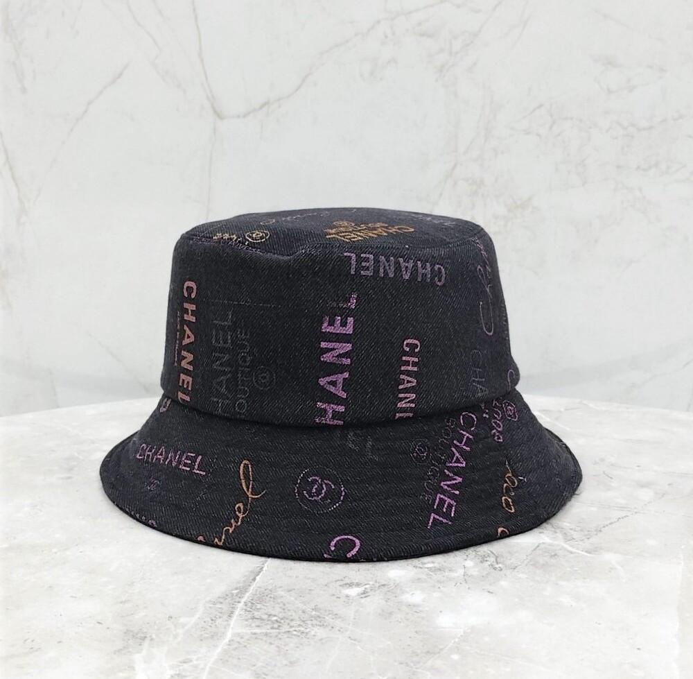 [럭스유] 샤넬 CC 멀티로고 데님 버킷햇 S