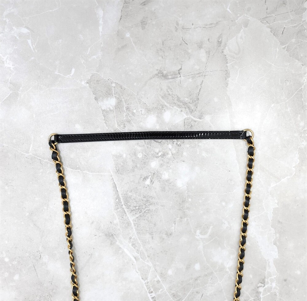 [럭스유] 샤넬 블랙 페이던트 플랩백 신형내장칩 AS4036