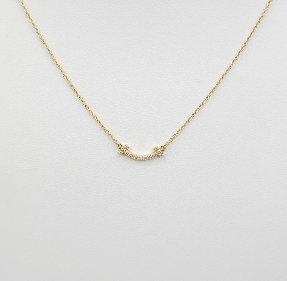 [럭스유] 티파니앤코 다이아 T 스마일 펜던트 목걸이 62617691