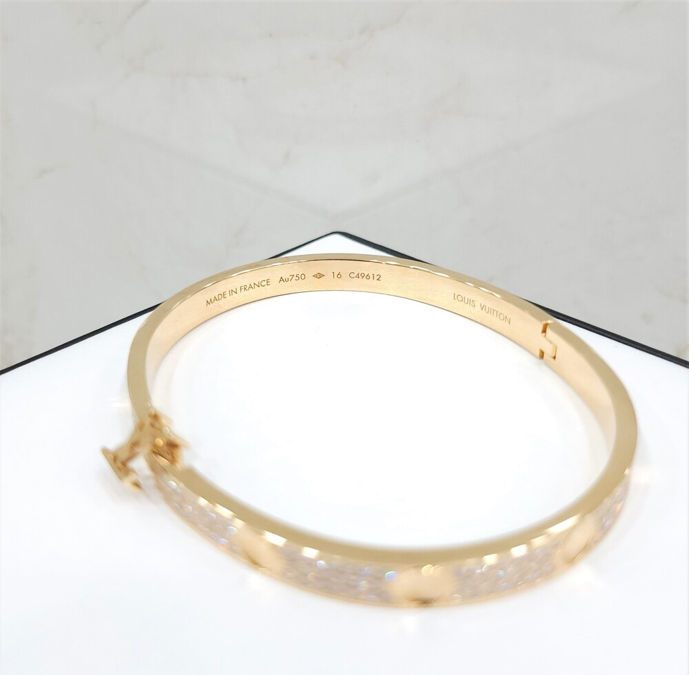 [럭스유] (새상품) 루이비통 LV 다이아 풀파베 앙프렝뜨 뱅글 팔찌 16호 Q95784