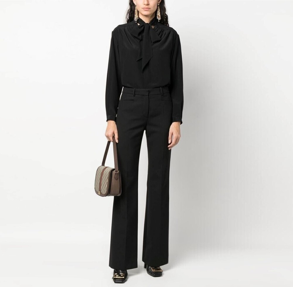 [럭스유] (새상품) 38 / 구찌 보우넥 실크 블라우스 740513