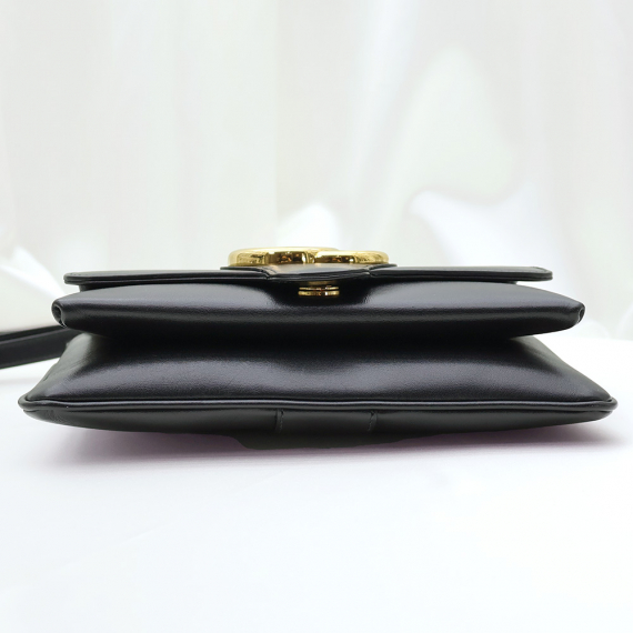 Gucci(구찌) 550129 블랙 레더 금장 더블 G 알리 스몰 숄더백