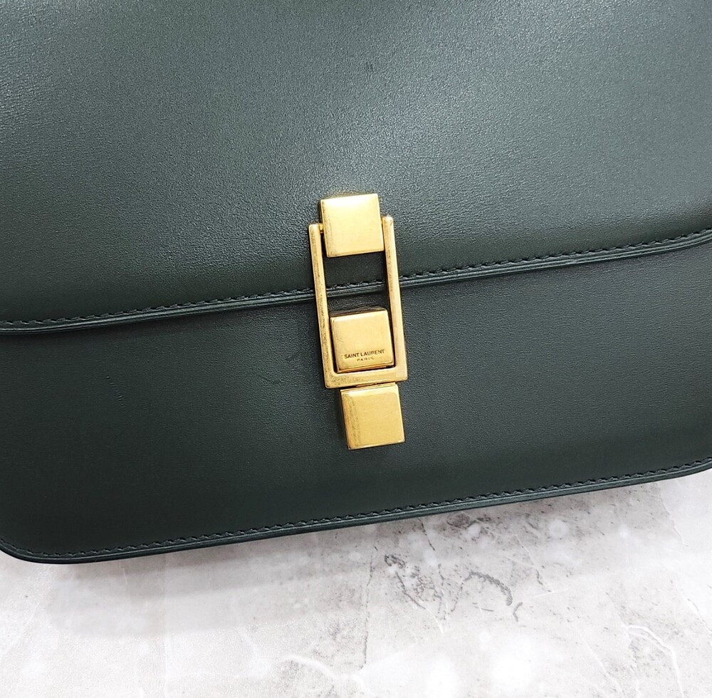 [럭스유] 생로랑 까레 샤첼백 그린 633241