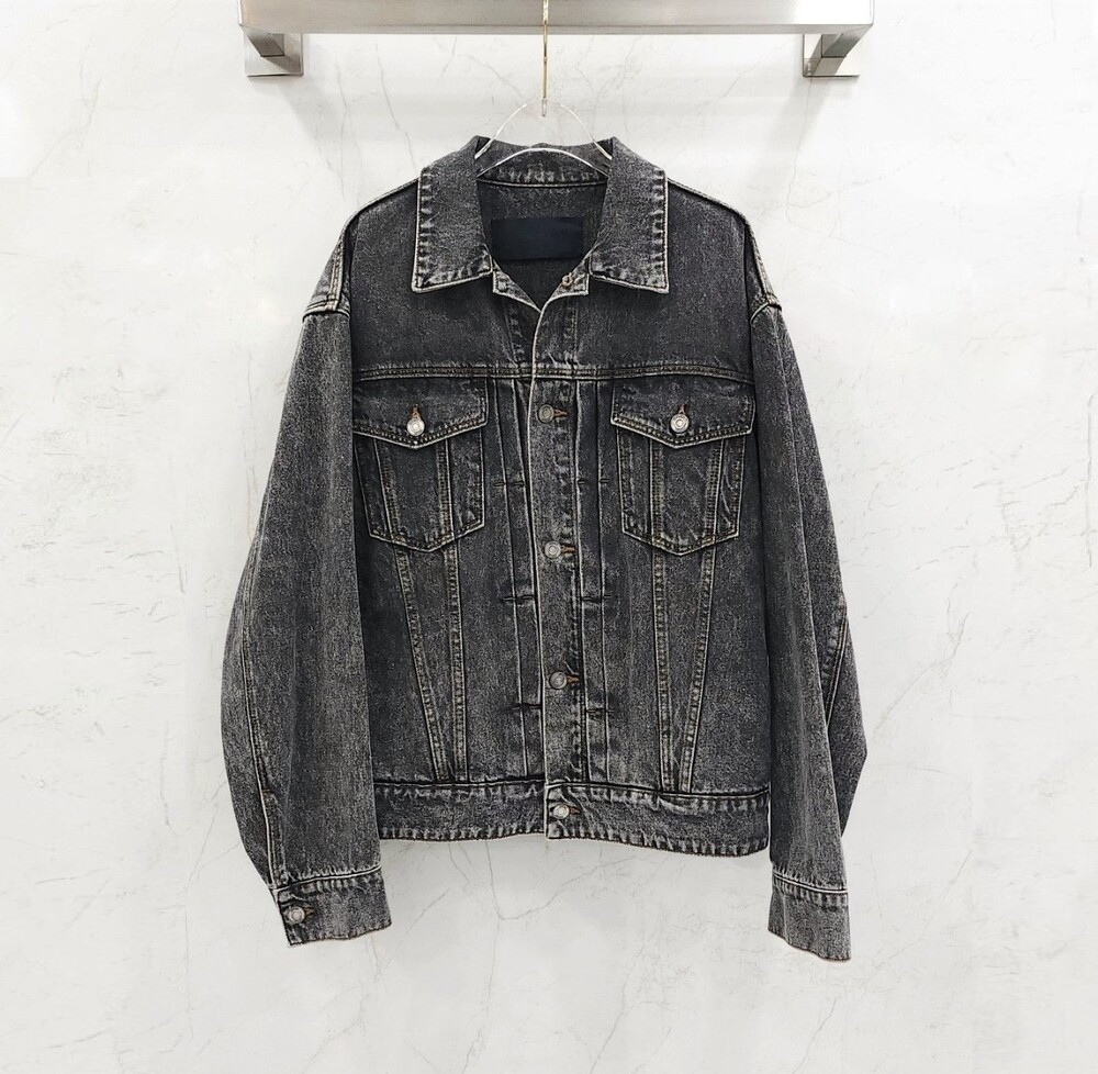 [럭스유] 44 / 준지 흑청 데님 트러커 자켓