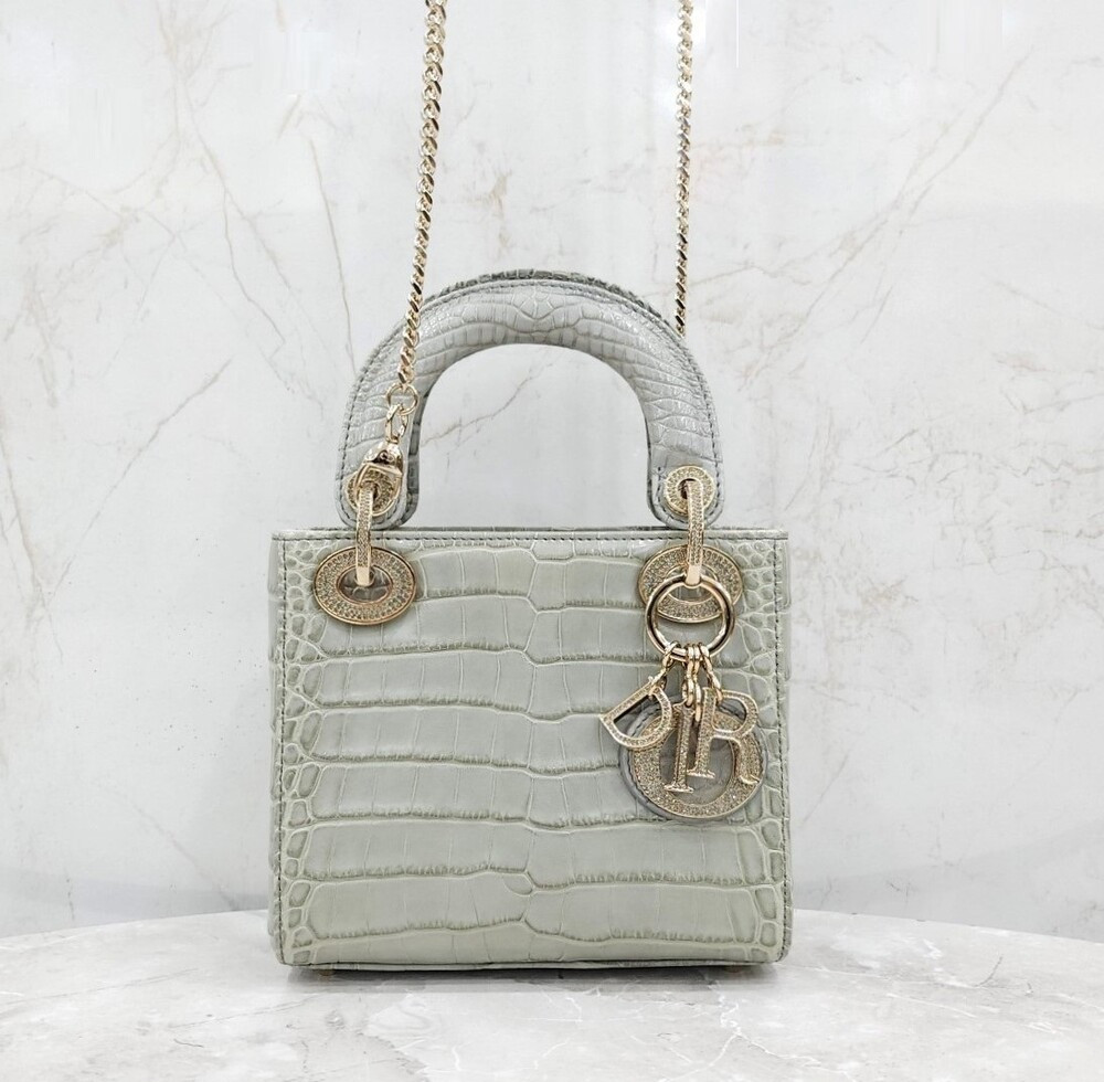 [럭스유] 디올 이그조틱 엘리게이터 레이디 디올 미니