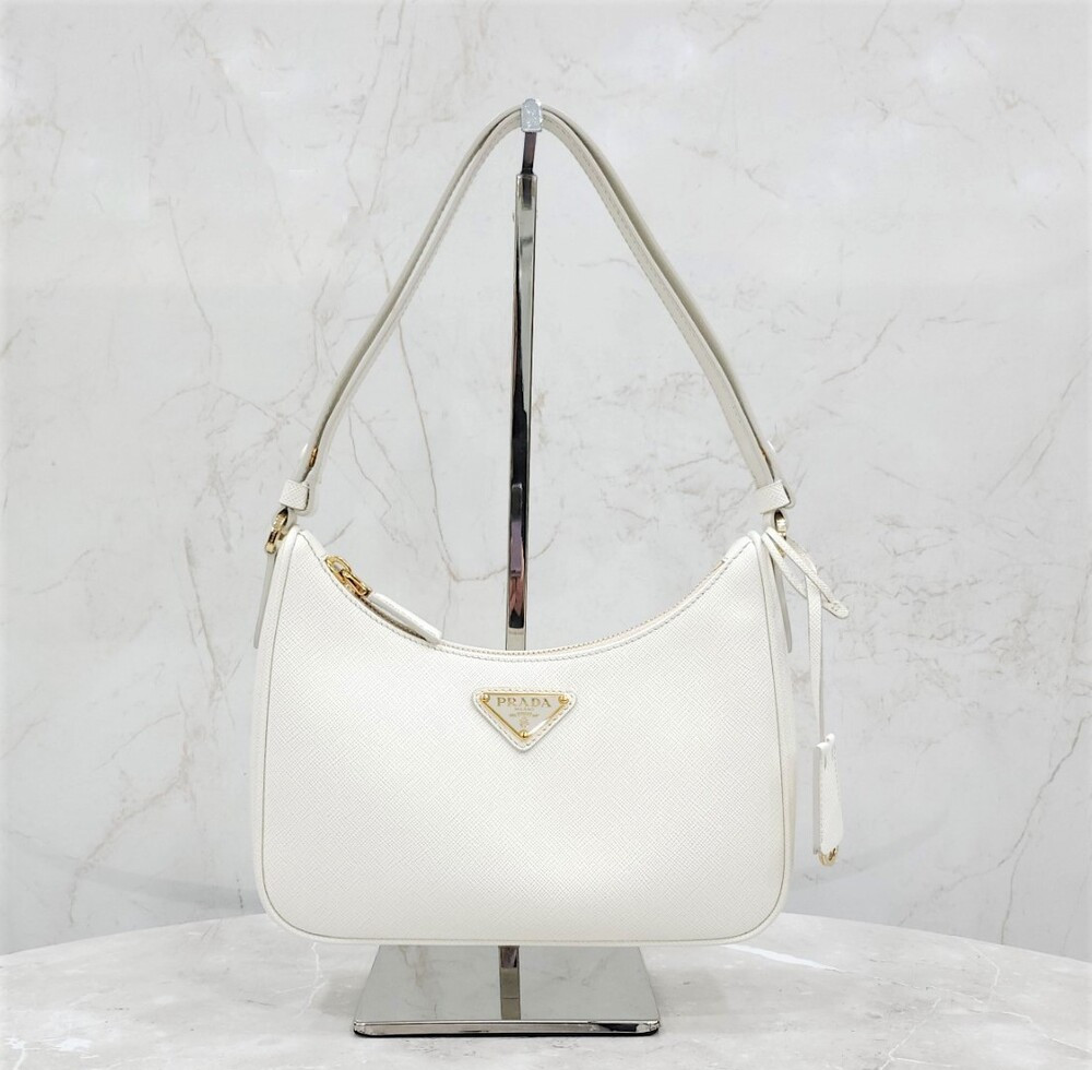 [럭스유] 프라다 삼각로고 사피아노 레더 미니 호보백 1BC204