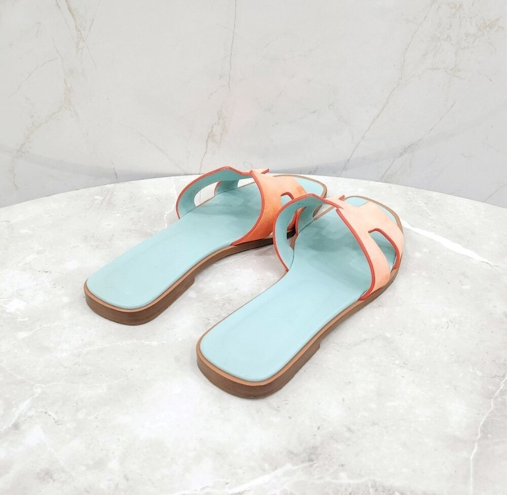 [럭스유] 36 / 에르메스 오렌지 투톤 오란 샌들 슬리퍼