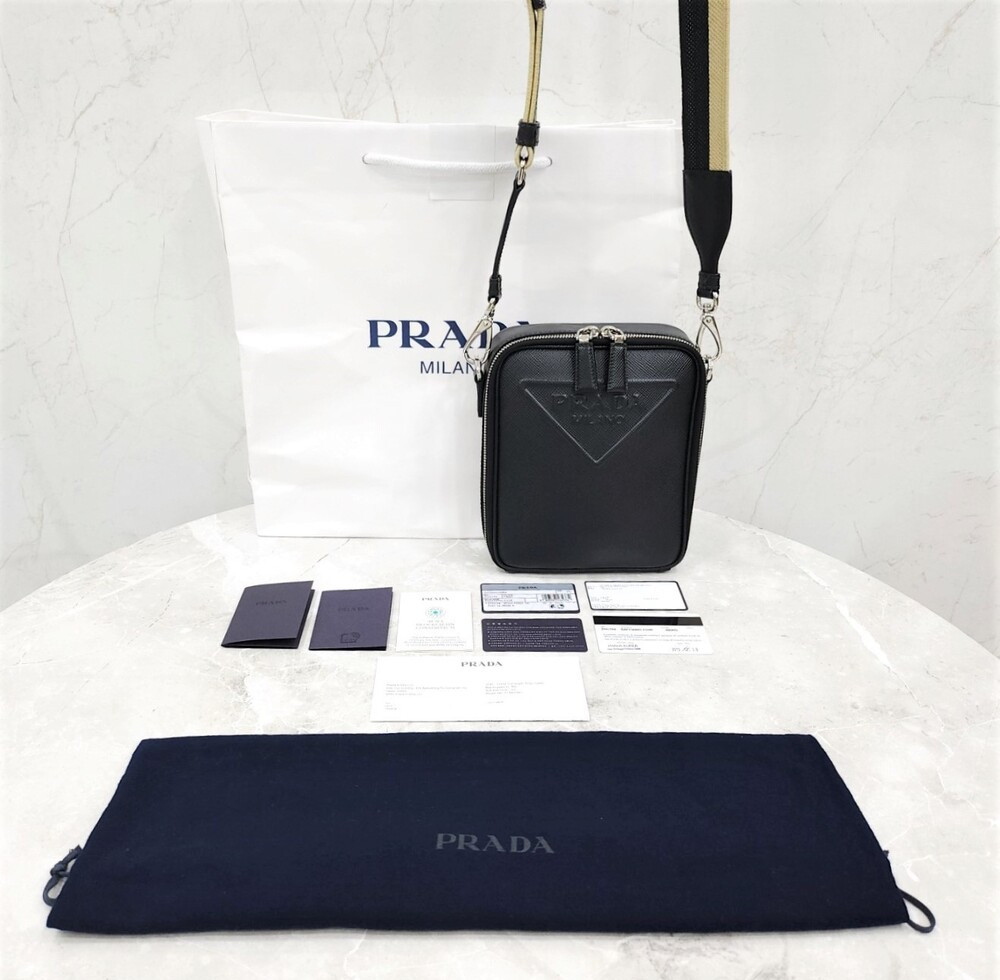 [럭스유] 프라다 사피아노 레더 가죽 숄더백 2VH154