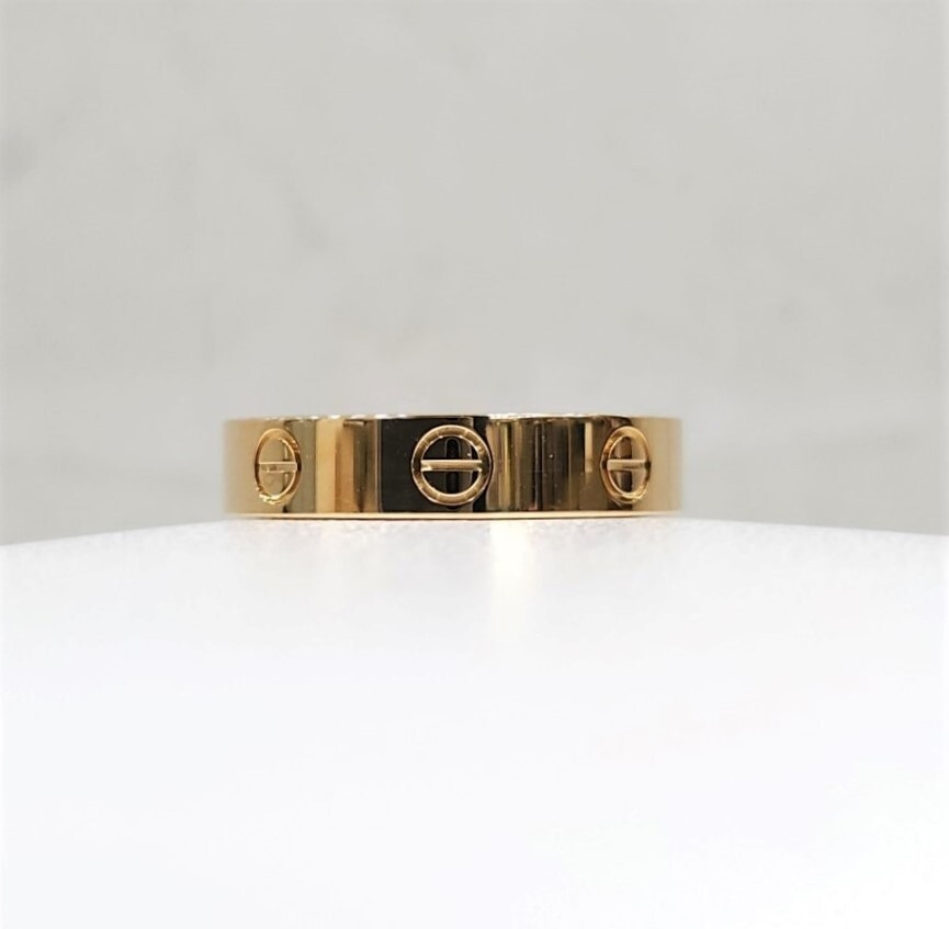 [럭스유] 까르띠에 다이아 1P 러브밴드 링 스몰 52호 B4056100