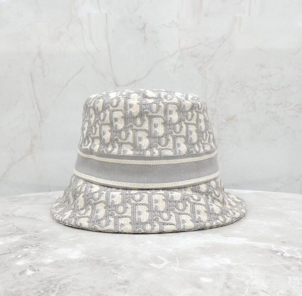 [럭스유] 디올 오블리크 버킷햇 자수 그레이 58 11DOB923I132