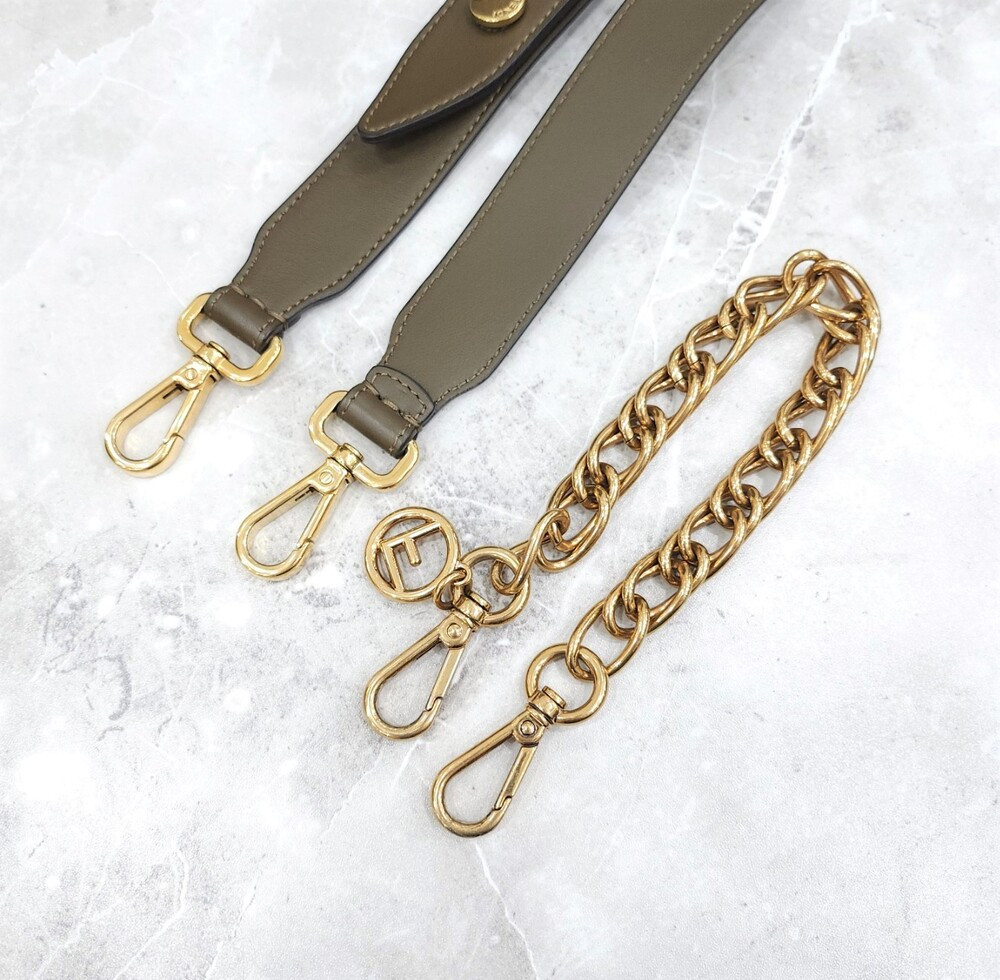 [럭스유] 펜디 캔유 레더 메탈 숄더백