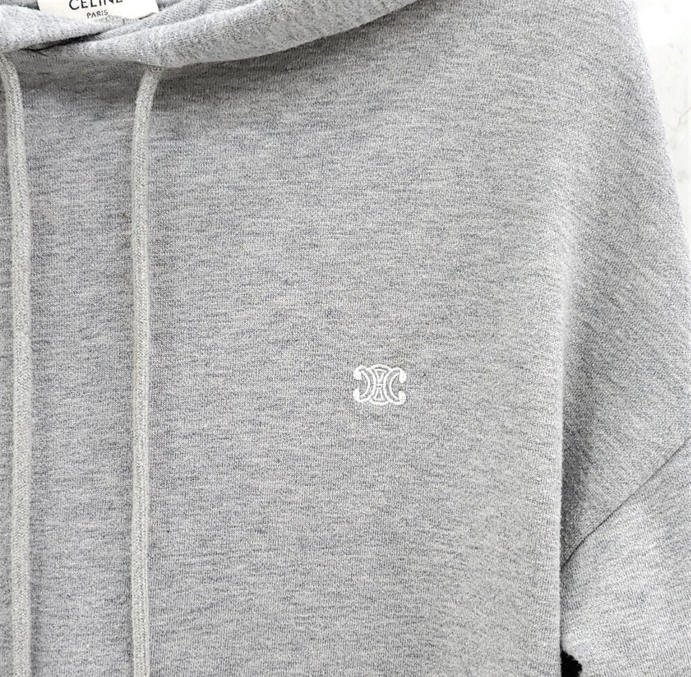 [럭스유] XS / 셀린느 로고 코튼 캐시미어 후드 그레이 2Y377450I