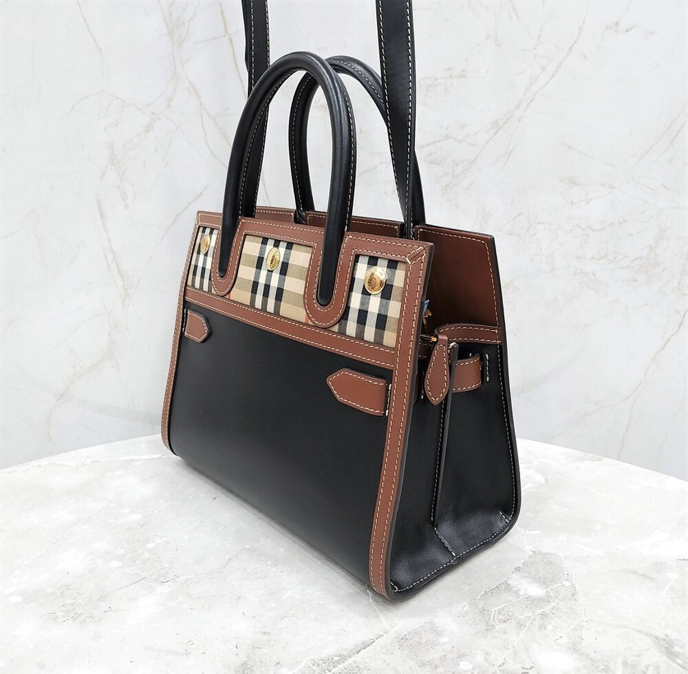 [럭스유] 버버리 빈티지 체크 타이틀 토트백 8025266