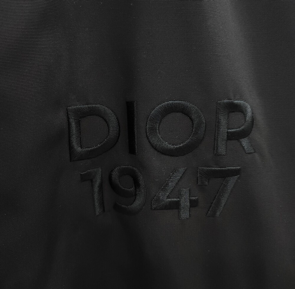 [럭스유] (새상품) 50 / 디올 자수 봄버자켓 블랙 오토만 블렌드 143C432F4533_C989