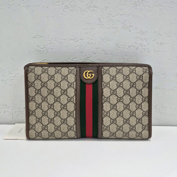 구찌 오피디아 GG 수프림 브라운 클러치백 598234