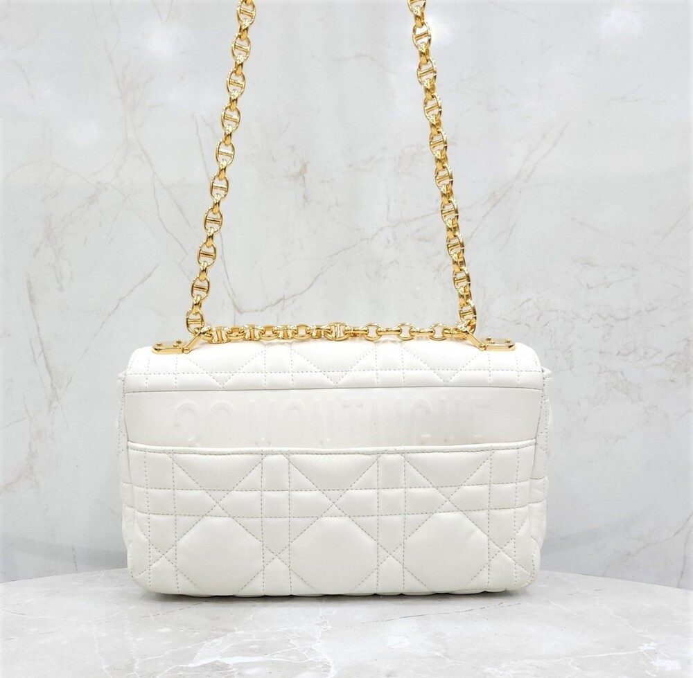 [럭스유] 디올 카로 미디움 체인 숄더백 매크로 까나쥬 라떼 M9242UGCO