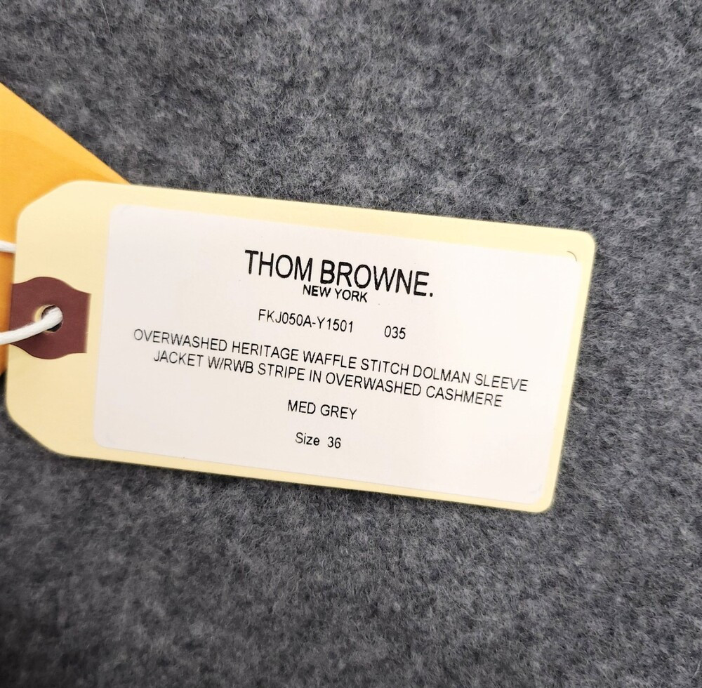 [럭스유] (새상품) 36 / 톰브라운 울 캐시미어 코튼 루프백 워크 자켓 라이트 그레이