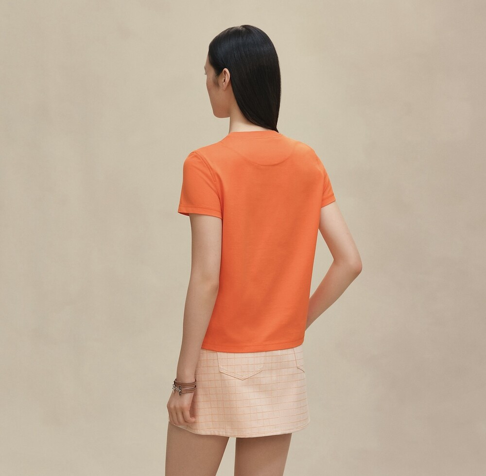 [럭스유] (새상품) 34 / 에르메스 프린티드 스트레이트 반팔 티셔츠