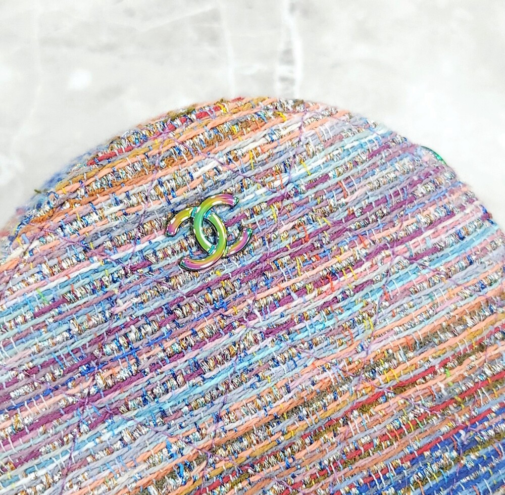 [럭스유] 샤넬 CC 로고 트위드 멀티컬러 라운드 동그리 체인백