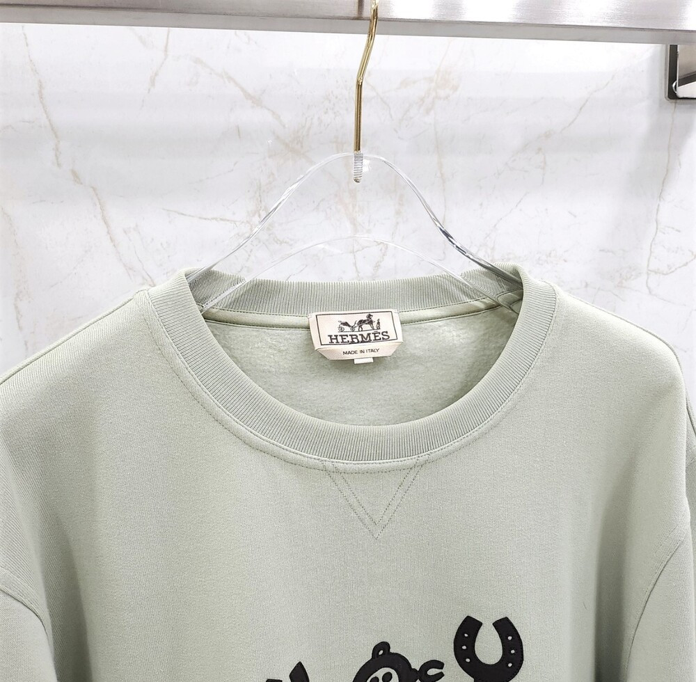 [럭스유] XXL / 에르메스 미스터 파리에2 자수 패치 맨투맨 H157750HA