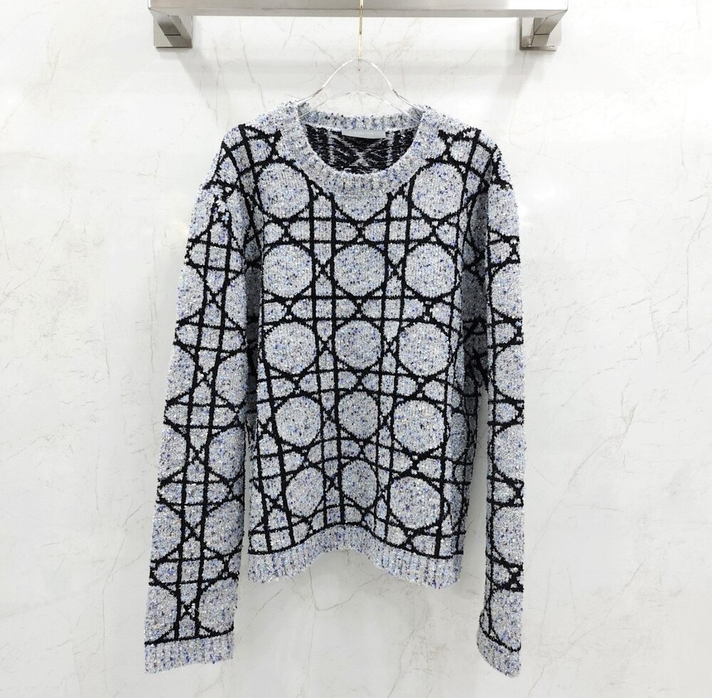 [럭스유] XXL / 디올 까나쥬 자카드 캐시미어 스웨터