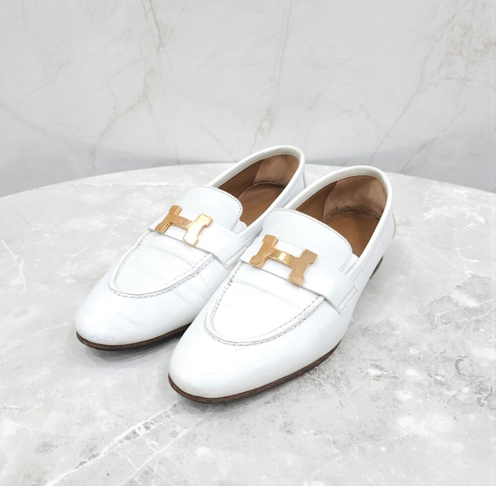 [럭스유] 36 / 에르메스 화이트 파리로퍼 금장