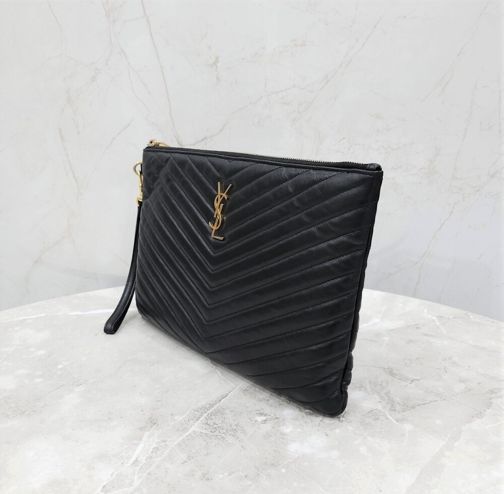 [럭스유] 생로랑 마틀라세 레더 스트랩 클러치