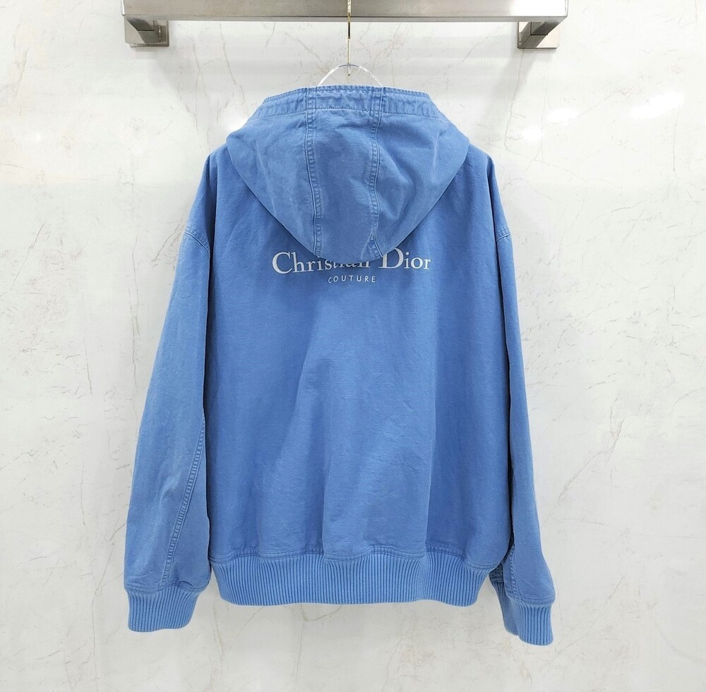 [럭스유] 50 / 디올 꾸뛰르 자수 로고 데님 후드 자켓 583D487A3015