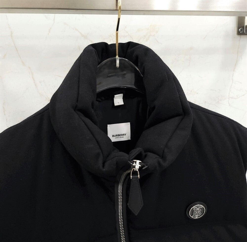 [럭스유] L / 버버리 캐시미어 울 PARKFIELDS 패딩 조끼 044063