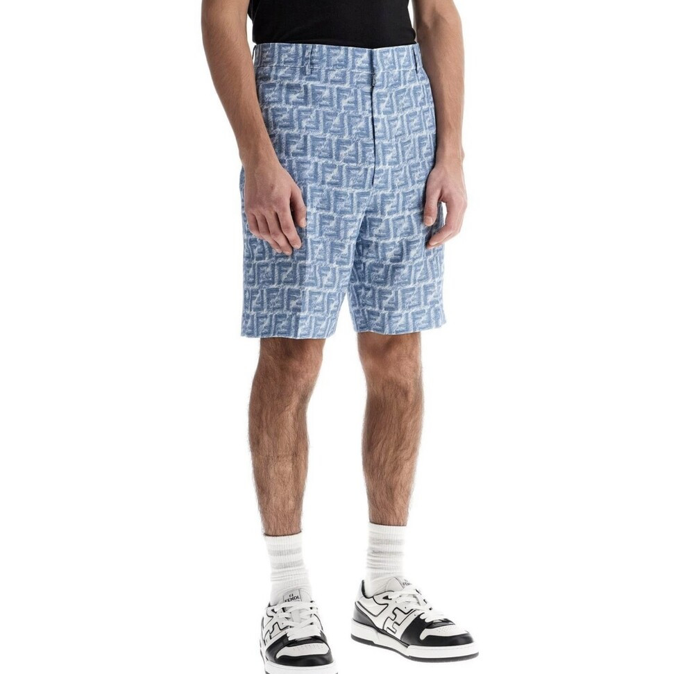 [럭스유] 50 / 펜디 FF 버뮤다 린넨 쇼츠 FB0821