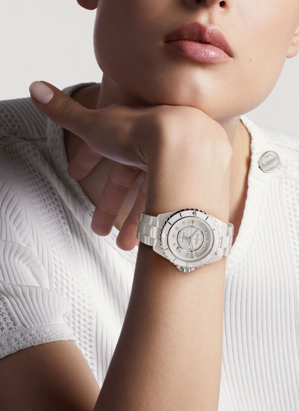 [럭스유] (새상품) 샤넬 J12 다이아몬드 세라믹 칼리버 시계 38mm H5705