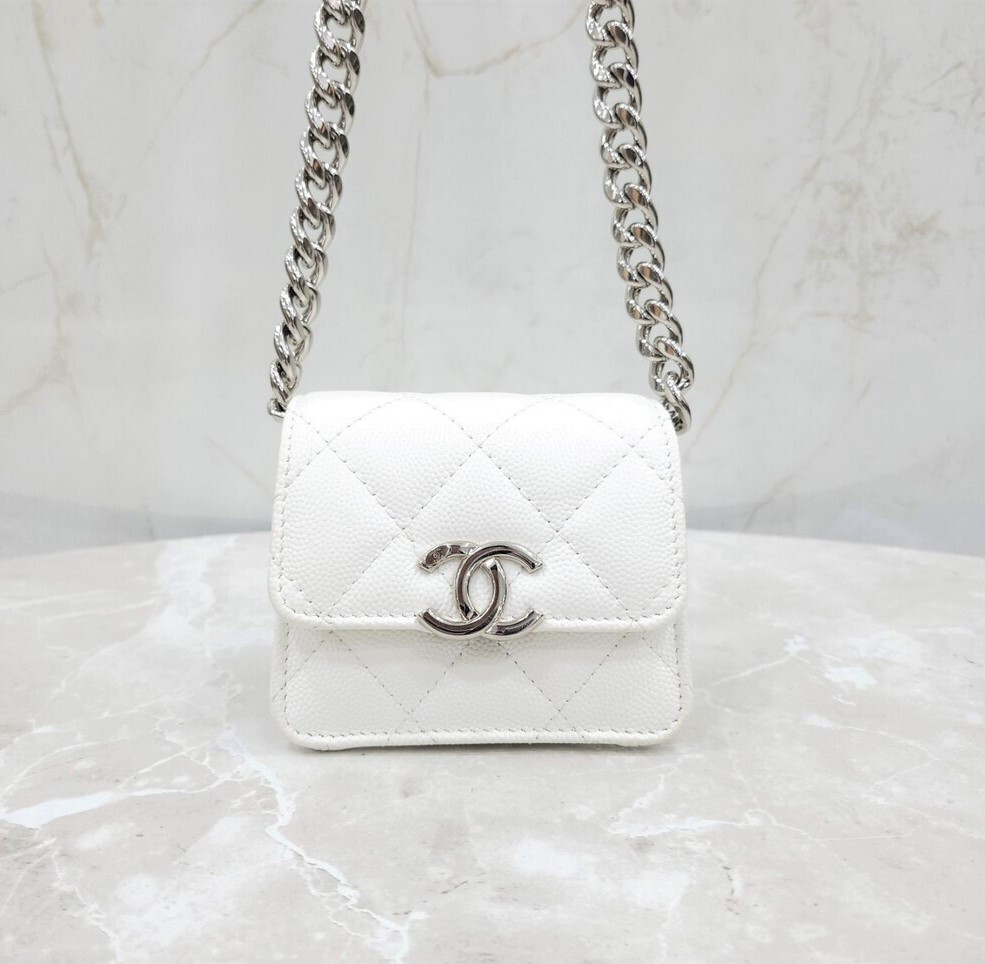 [럭스유] 샤넬 CC로고 캐비어 체인 미니백