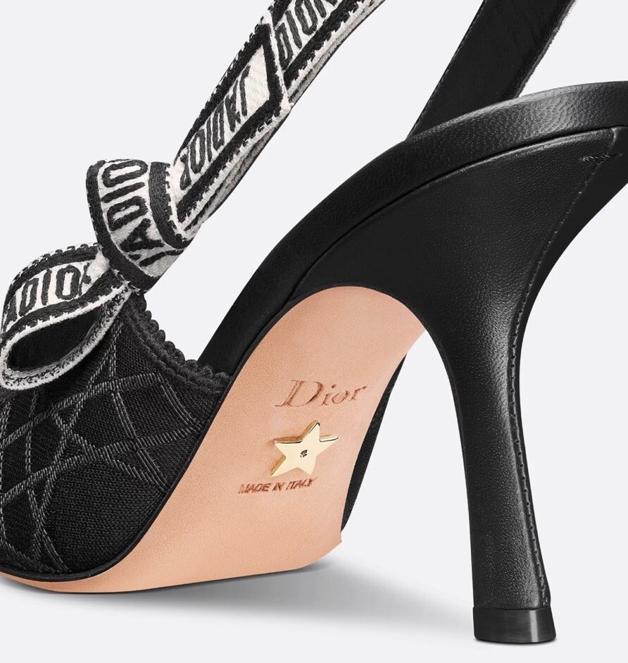 [럭스유] 36 / 디올 자디올 슬링백 펌프스 블랙 까나쥬 KCV373TCE