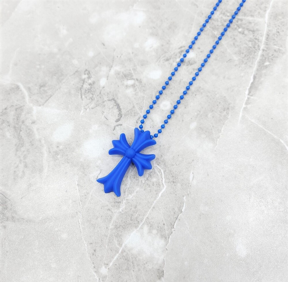 [럭스유] (새상품) 크롬하츠 실리크롬 CH 20주년 한정판 목걸이 펜던트 블루