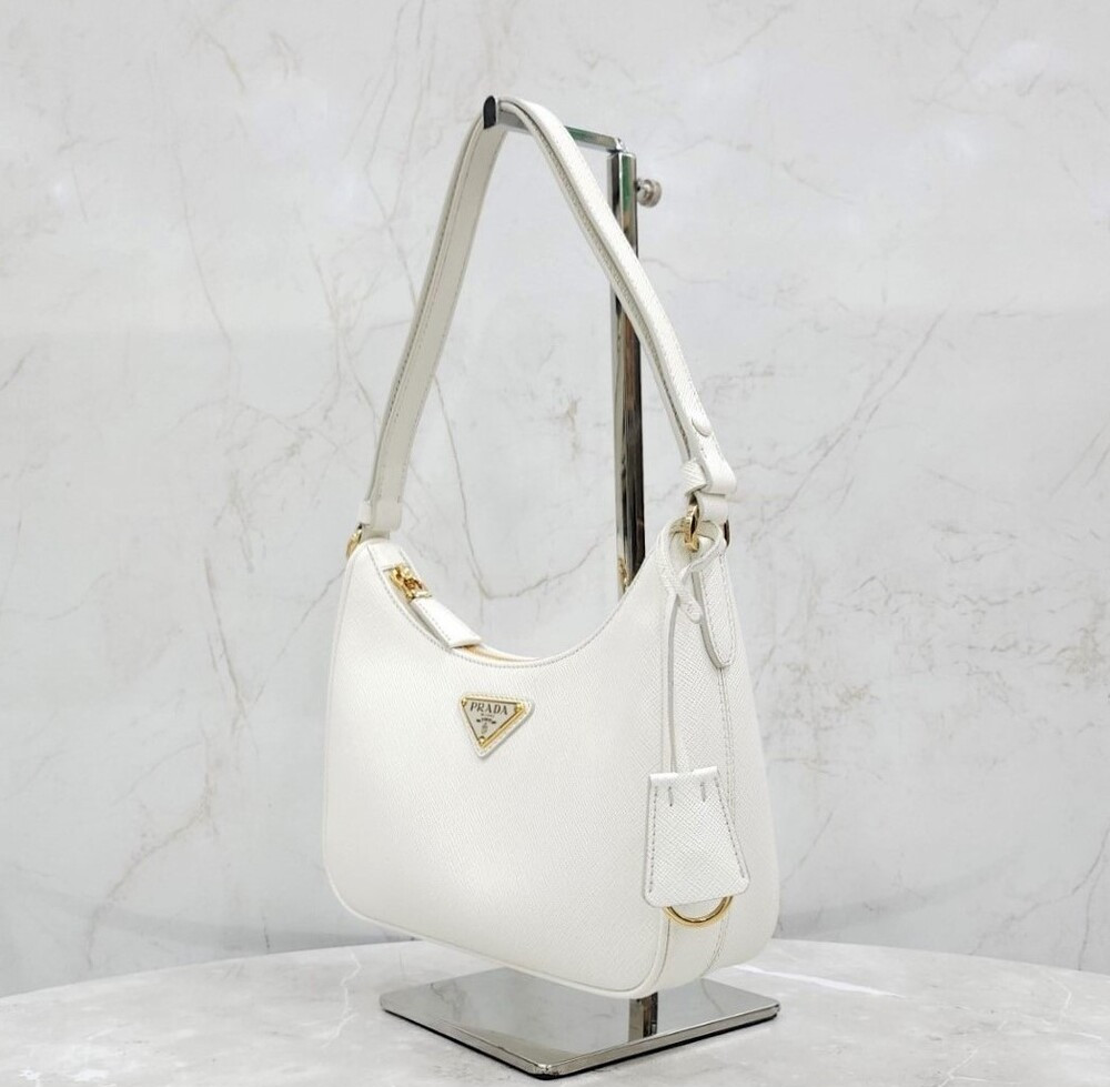 [럭스유] 프라다 삼각로고 사피아노 레더 미니 호보백 1BC204