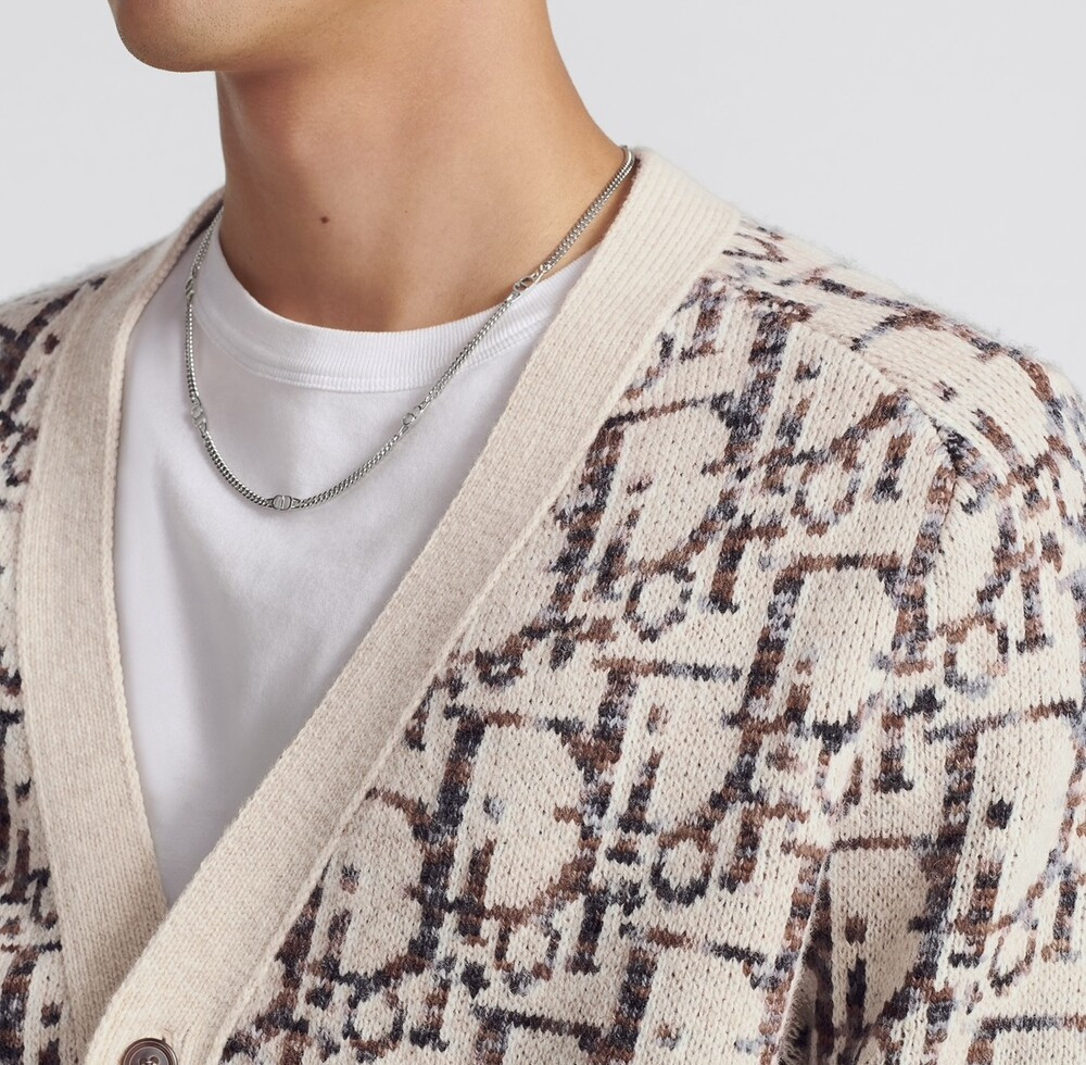 [럭스유] L / 디올 오블리크 울 자카드 가디건 213M233AT662