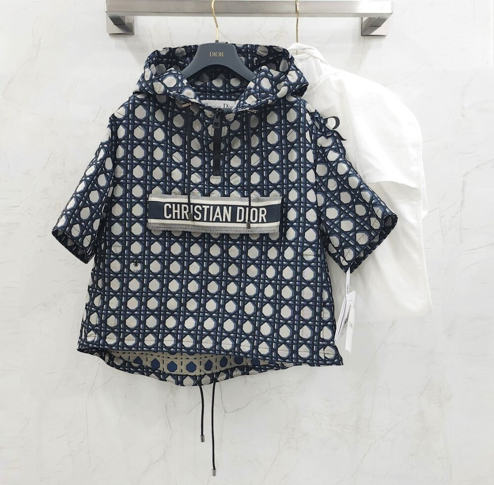 [럭스유] (새상품) XS / 디올 매크로 까나쥬 반팔 후드 아노락 417C19A2378