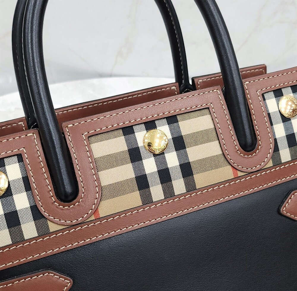 [럭스유] 버버리 빈티지 체크 타이틀 토트백 8025266