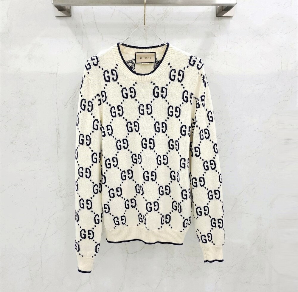 [럭스유] (새상품) M / 구찌 GG 로고 울 스웨터 니트 694767