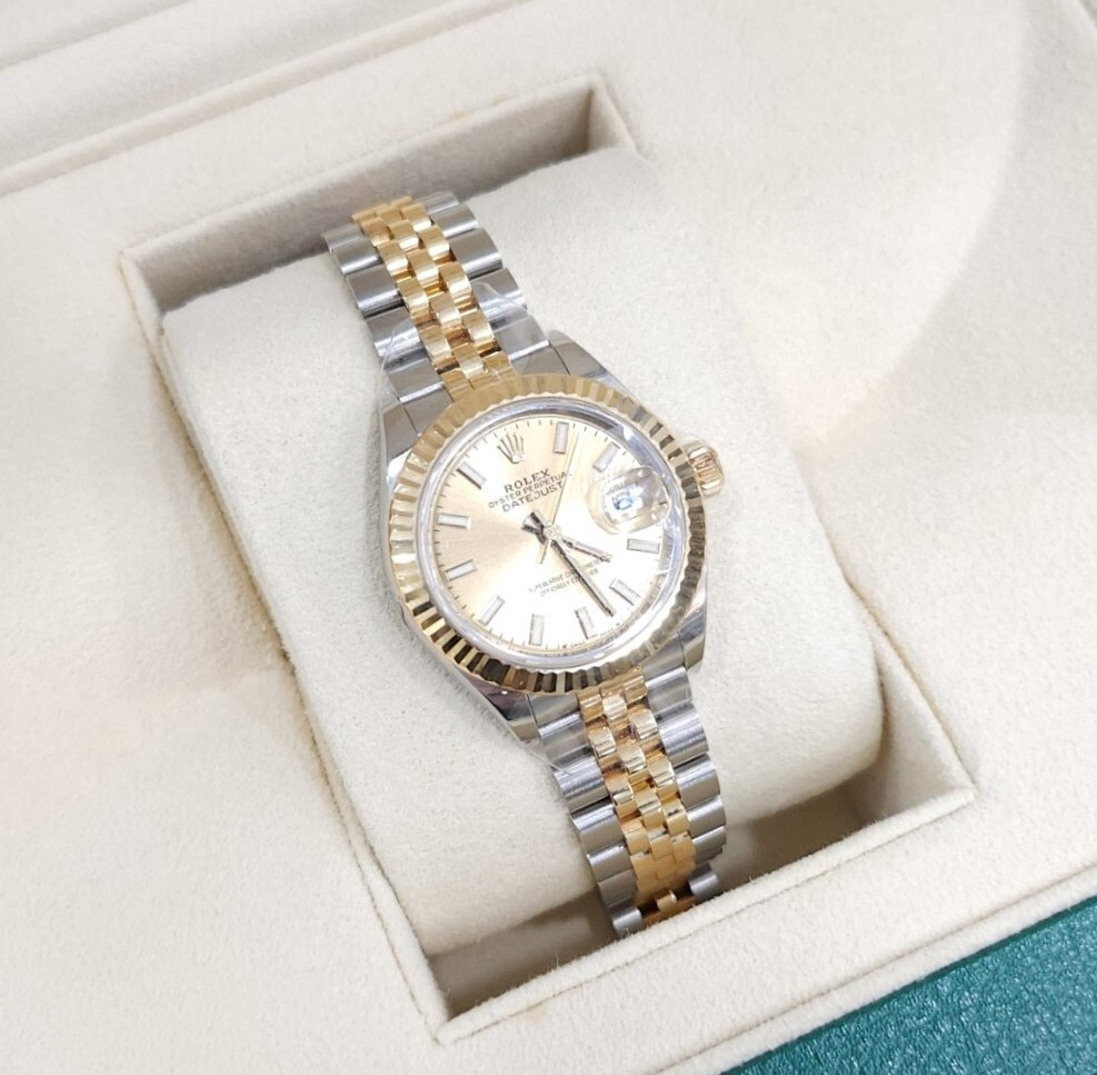 [럭스유] 롤렉스 데이저스트 28mm 옐로우골드 바인덱스 콤비 시계 279173